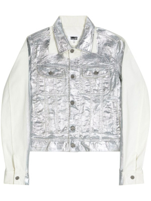 

Metallic denim jacket, MM6 Maison Margiela Metallic denim jacket