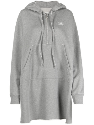 

Logo-print cotton hoodie dress, MM6 Maison Margiela Logo-print cotton hoodie dress