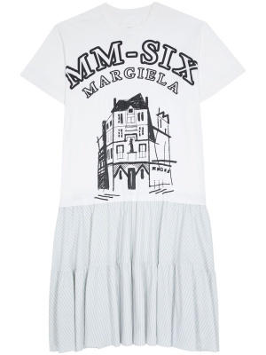 

Tiered T-shirt maxi dress, MM6 Maison Margiela Tiered T-shirt maxi dress