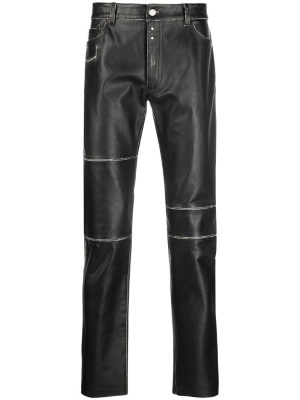

Panelled leather trousers, MM6 Maison Margiela Panelled leather trousers