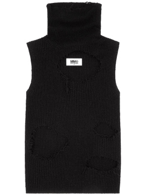 

Cut-out detailing high-neck top, MM6 Maison Margiela Cut-out detailing high-neck top