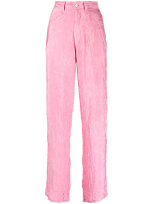 

Crinkled-finish straight-leg trousers, MM6 Maison Margiela Crinkled-finish straight-leg trousers