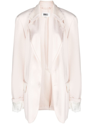 

Long-sleeve single-breasted blazer, MM6 Maison Margiela Long-sleeve single-breasted blazer