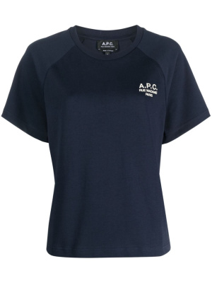 

Logo-embroidered cotton T-shirt, A.P.C. Logo-embroidered cotton T-shirt