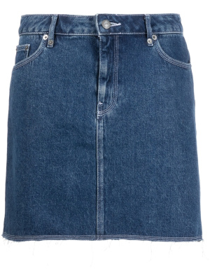 

Raw-hem denim miniskirt, A.P.C. Raw-hem denim miniskirt