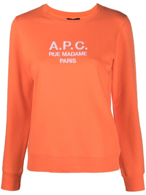 

Embroidered-logo sweatshirt, A.P.C. Embroidered-logo sweatshirt