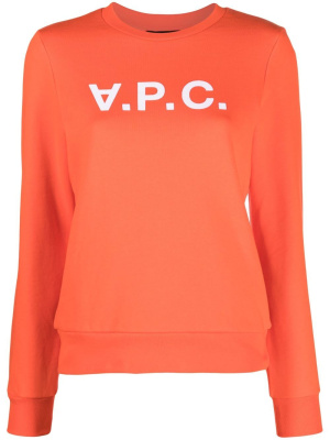 

Logo-print cotton sweatshirt, A.P.C. Logo-print cotton sweatshirt