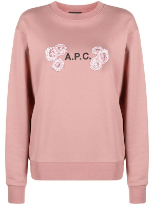 

Logo-print cotton sweatshirt, A.P.C. Logo-print cotton sweatshirt