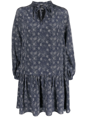 

Printed peplum-hem dress, A.P.C. Printed peplum-hem dress
