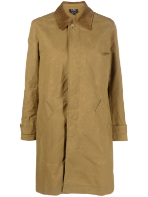 

Cesaria corduroy-collar trench coat, A.P.C. Cesaria corduroy-collar trench coat