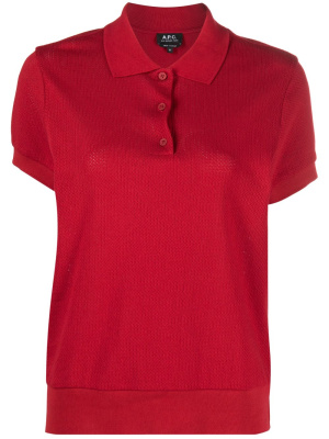 

Open-knit polo top, A.P.C. Open-knit polo top