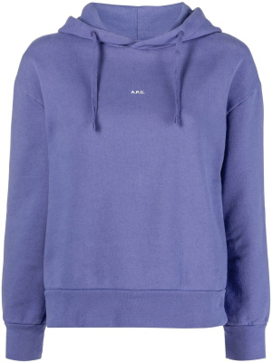 

Logo-print cotton hoodie, A.P.C. Logo-print cotton hoodie