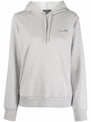 

Logo-print cotton hoodie, A.P.C. Logo-print cotton hoodie