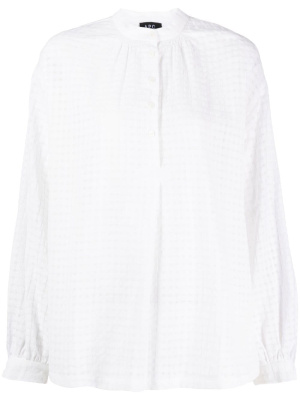 

Flora tartan-check cotton blouse, A.P.C. Flora tartan-check cotton blouse