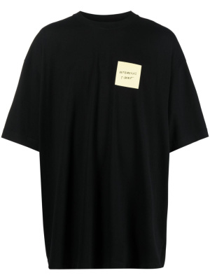 

Sticky-note cotton T-shirt, VETEMENTS Sticky-note cotton T-shirt