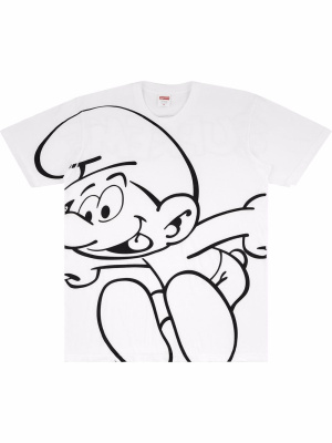 

X Smurfs cartoon-print T-shirt, Supreme X Smurfs cartoon-print T-shirt