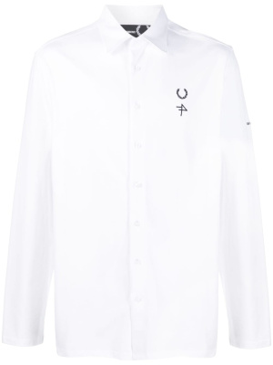 

Embroidered-logo cotton shirt, Raf Simons X Fred Perry Embroidered-logo cotton shirt