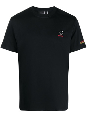 

Logo-patch short-sleeve T-shirt, Raf Simons X Fred Perry Logo-patch short-sleeve T-shirt