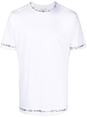 

Lettering-print-border T-shirt, 1017 ALYX 9SM Lettering-print-border T-shirt