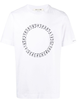 

Faceted-chain print T-shirt, 1017 ALYX 9SM Faceted-chain print T-shirt