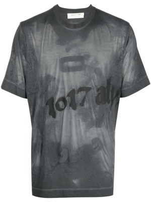 

Semi-sheer graphic-print T-shirt, 1017 ALYX 9SM Semi-sheer graphic-print T-shirt