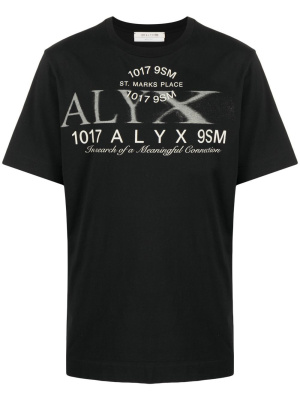 

Logo-print crew neck T-shirt, 1017 ALYX 9SM Logo-print crew neck T-shirt