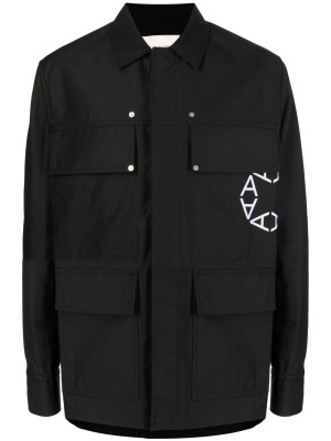 

Logo-print shirt jacket, 1017 ALYX 9SM Logo-print shirt jacket