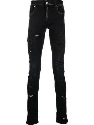 

Distressed low-rise skinny jeans, 1017 ALYX 9SM Distressed low-rise skinny jeans