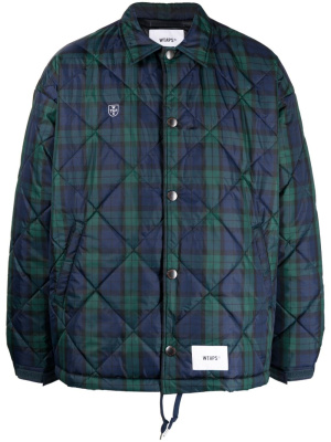 

Logo-patch checked jacket, WTAPS Logo-patch checked jacket