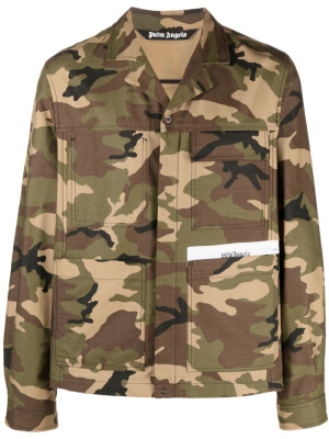 

Camouflage-print cotton jacket, Palm Angels Camouflage-print cotton jacket