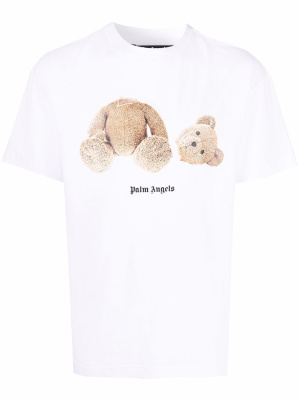 

Teddy Bear logo-print T-shirt, Palm Angels Teddy Bear logo-print T-shirt