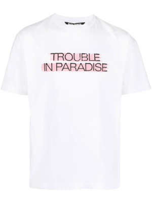 

Slogan-print short-sleeve T-shirt, Palm Angels Slogan-print short-sleeve T-shirt