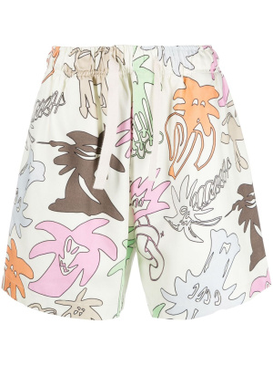 

Palmity-print Bermuda shorts, Palm Angels Palmity-print Bermuda shorts