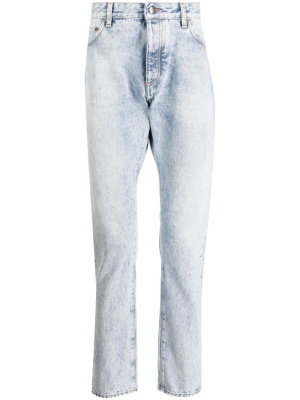 

Curved-logo print jeans, Palm Angels Curved-logo print jeans