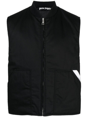 

Sartorial-tape zip-up gilet, Palm Angels Sartorial-tape zip-up gilet