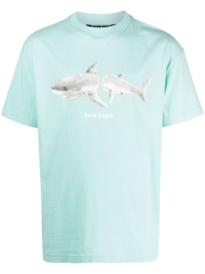 

Shark-print organic cotton T-shirt, Palm Angels Shark-print organic cotton T-shirt