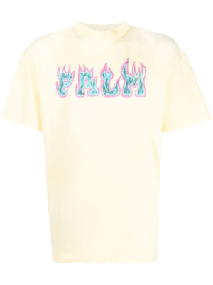 

Flames logo-print T-shirt, Palm Angels Flames logo-print T-shirt