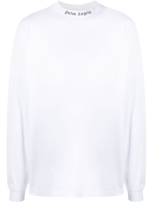 

Doubled logo-print long-sleeved T-shirt, Palm Angels Doubled logo-print long-sleeved T-shirt
