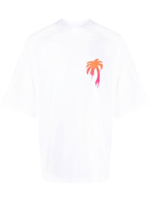 

Spray-effect logo-print T-shirt, Palm Angels Spray-effect logo-print T-shirt