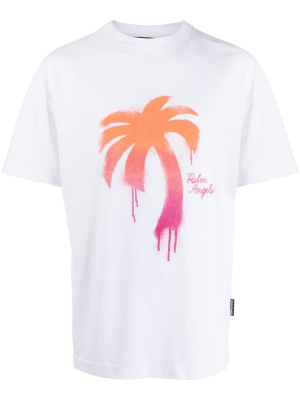 

Palm Tree-print cotton T-shirt, Palm Angels Palm Tree-print cotton T-shirt