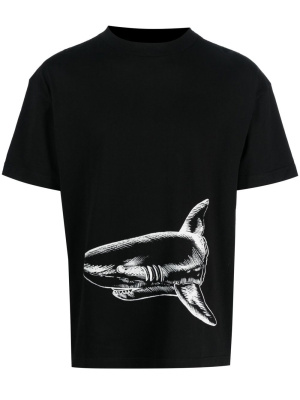 

Shark-print organic cotton T-shirt, Palm Angels Shark-print organic cotton T-shirt