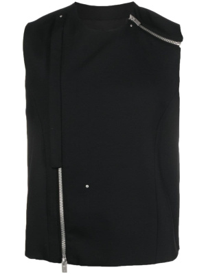 

Zip-detail sleeveless tank top, HELIOT EMIL Zip-detail sleeveless tank top