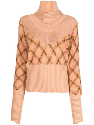 

Plaid-check knit jumper, Kiko Kostadinov Plaid-check knit jumper