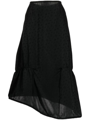 

Asymmetric graphic-print midi skirt, Kiko Kostadinov Asymmetric graphic-print midi skirt