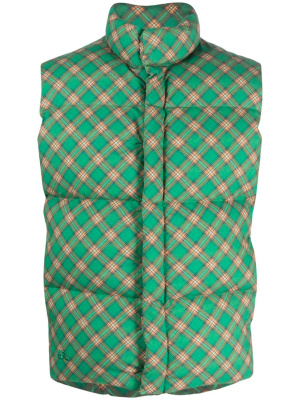 

Checked quilted down gilet, ERL Checked quilted down gilet