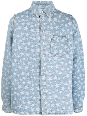 

Star-pattern cotton denim shirt, ERL Star-pattern cotton denim shirt