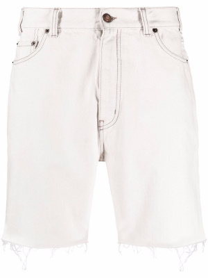 

Frayed-hem denim shorts, Saint Laurent Frayed-hem denim shorts