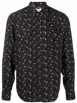 

Star-print press-stud shirt, Saint Laurent Star-print press-stud shirt