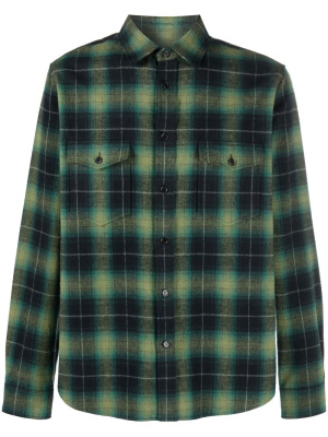 

Check-print long-sleeve shirt, Saint Laurent Check-print long-sleeve shirt