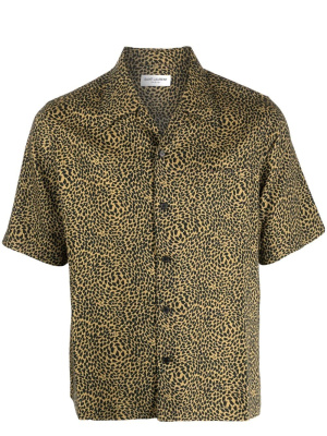 

Leopard-print short-sleeved shirt, Saint Laurent Leopard-print short-sleeved shirt